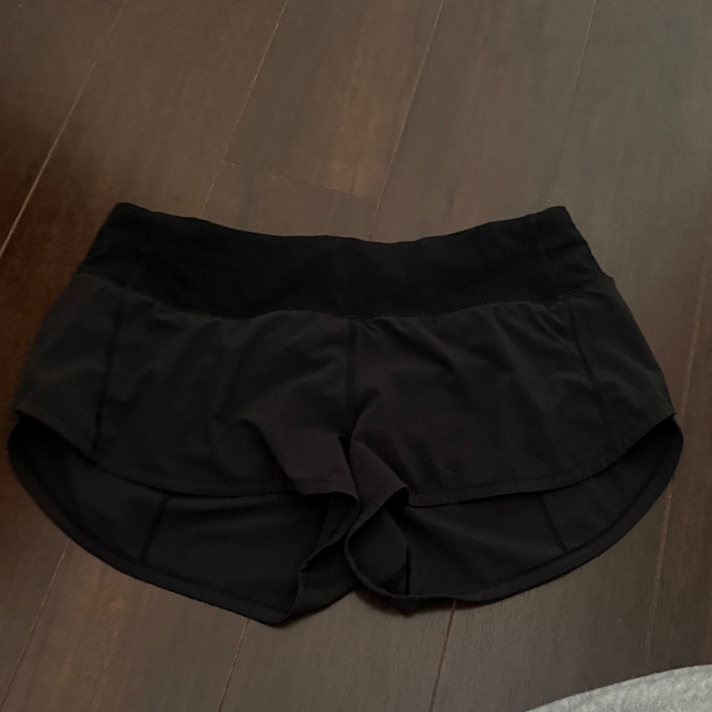lululemon athletica Black Curved-Hem Athletic Shorts